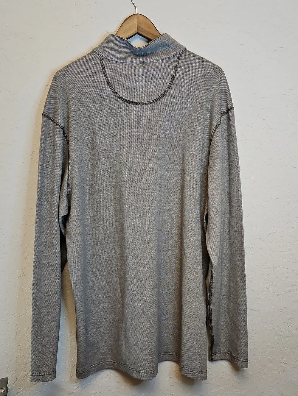 Kirkland Signature Heather Gray Quarter-Zip Pullover, Pima Cotton, XXL NWT